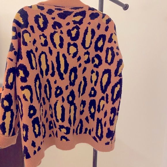 Goodnight Macaroon Pink Cheetah Button-down Cardigan - Picture 3 of 3